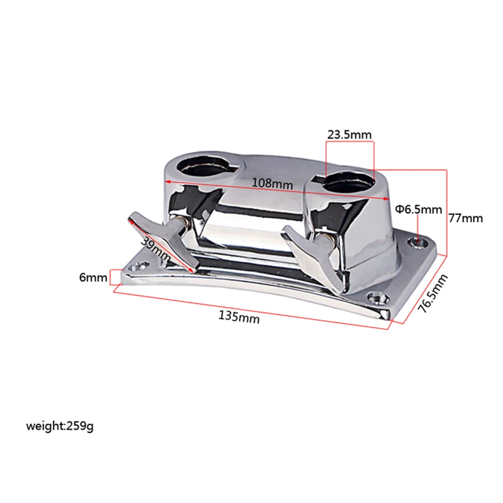 Durable Metal Double Hole Drums Base Plate Drum Tom Mount Bracket Rack Clamp Percussion Accessory WC80