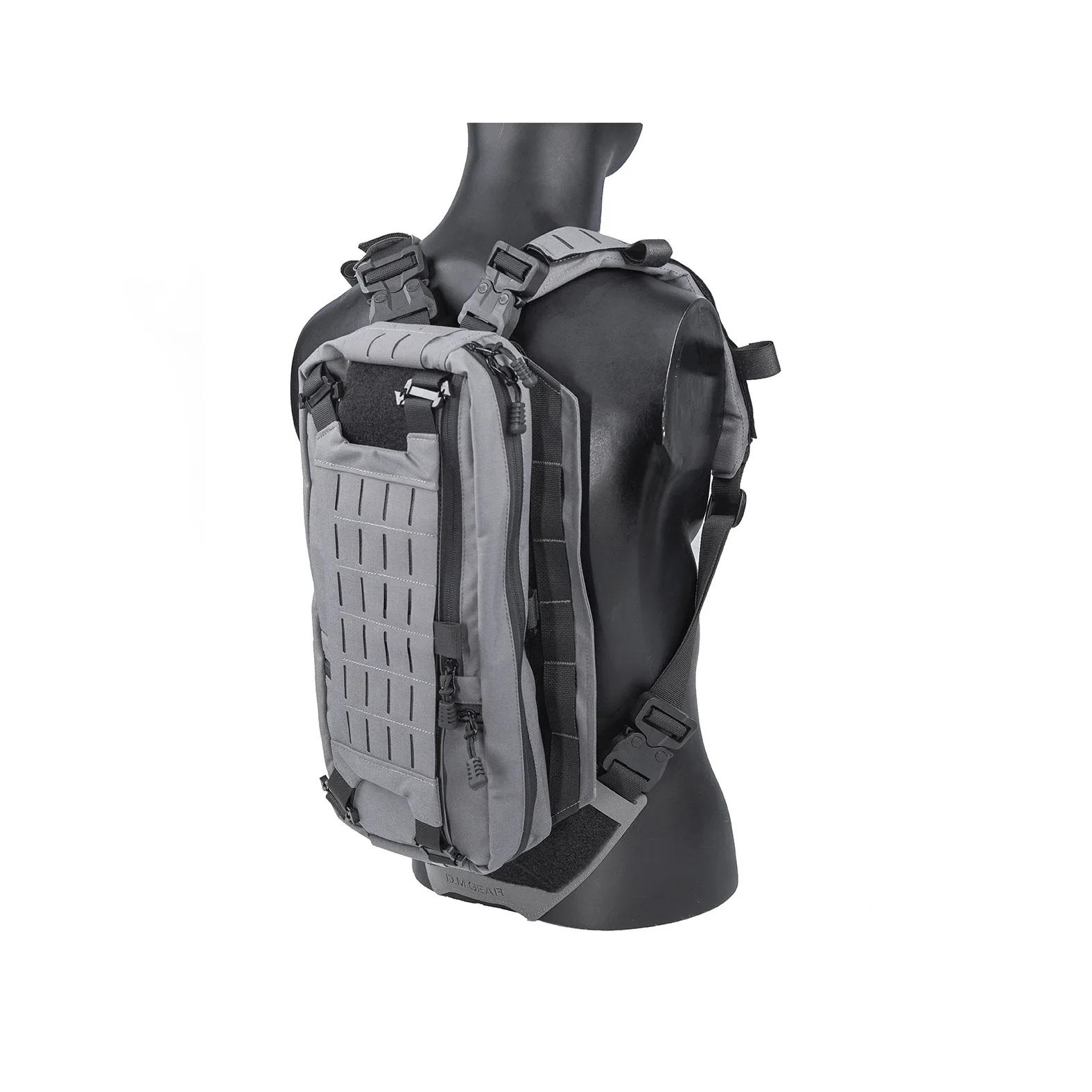 Mochila táctica para hombre, bolso deportivo, equipo de caza Molle, Honda de hombro, accesorio negro y gris, correa cruzada, 421X