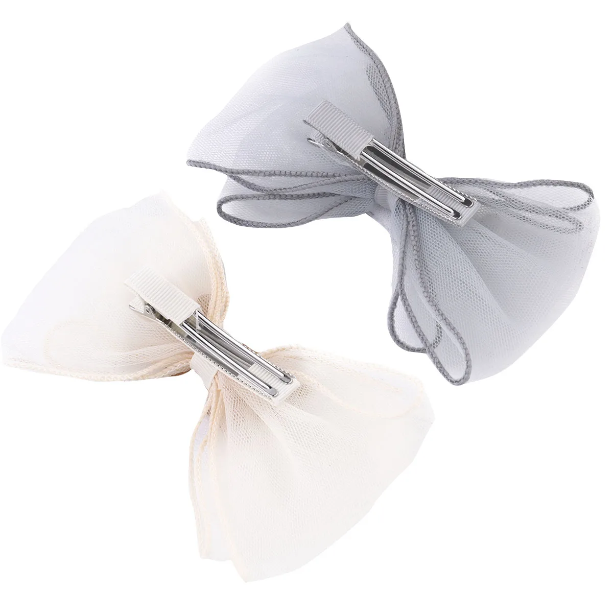 

Lovely Pearl Crown Hair Clips For Girls Shiny Delicate Kids Hairpin Decor Easy Wear Beige Gray Bowknot Mesh Headwear Fashionable