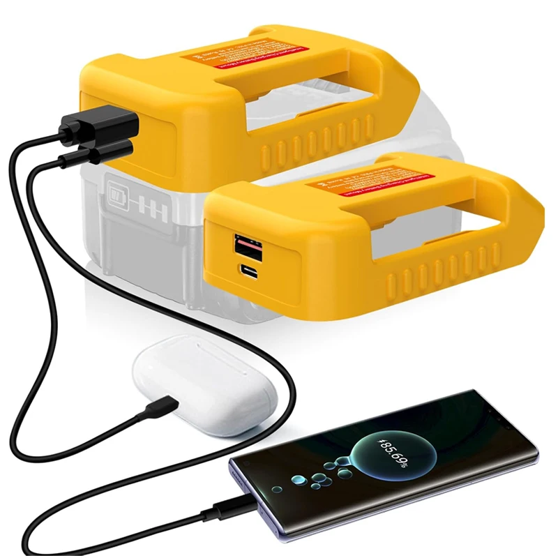 

ГОРЯЧАЯ пряжка для ремня, фиксированный кронштейн для хранения литий-ионной батареи Dewalt 18 В DCB200 DCB204 с держателем батареи USB Type-C, быстрая зарядка