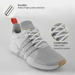 ZHENTOR  [2 Pairs] Elastic No Tie Shoe Laces, Stretch Tieless Shoelaces for Adults and Kids Sneakers Shoe Strings Shoe Laces