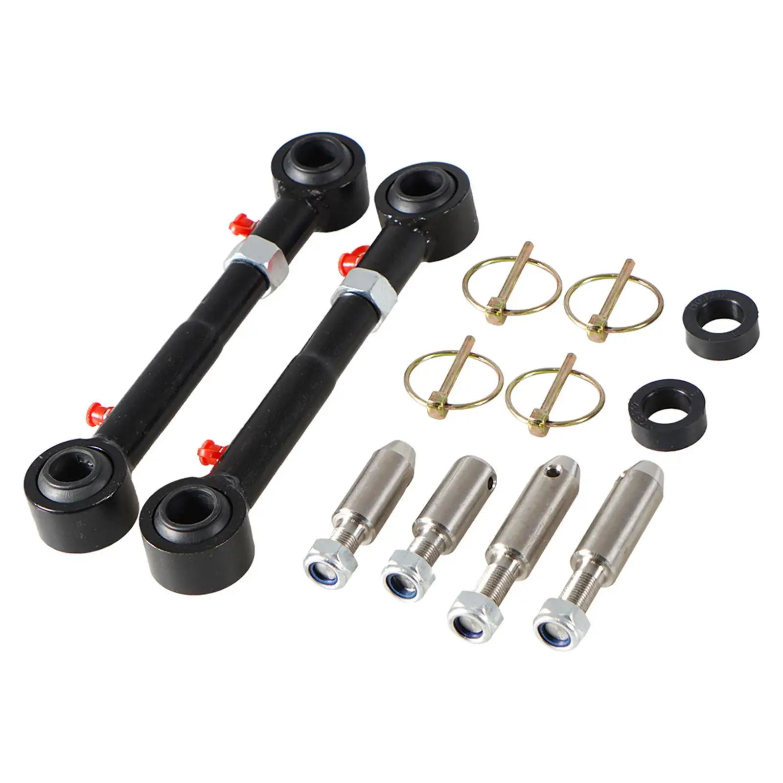 Performance Front Sway Bar Links Disconnect Adjustable Metal Stabilizer Link Kit for Jeep Wrangler JK 07-18 Lifts