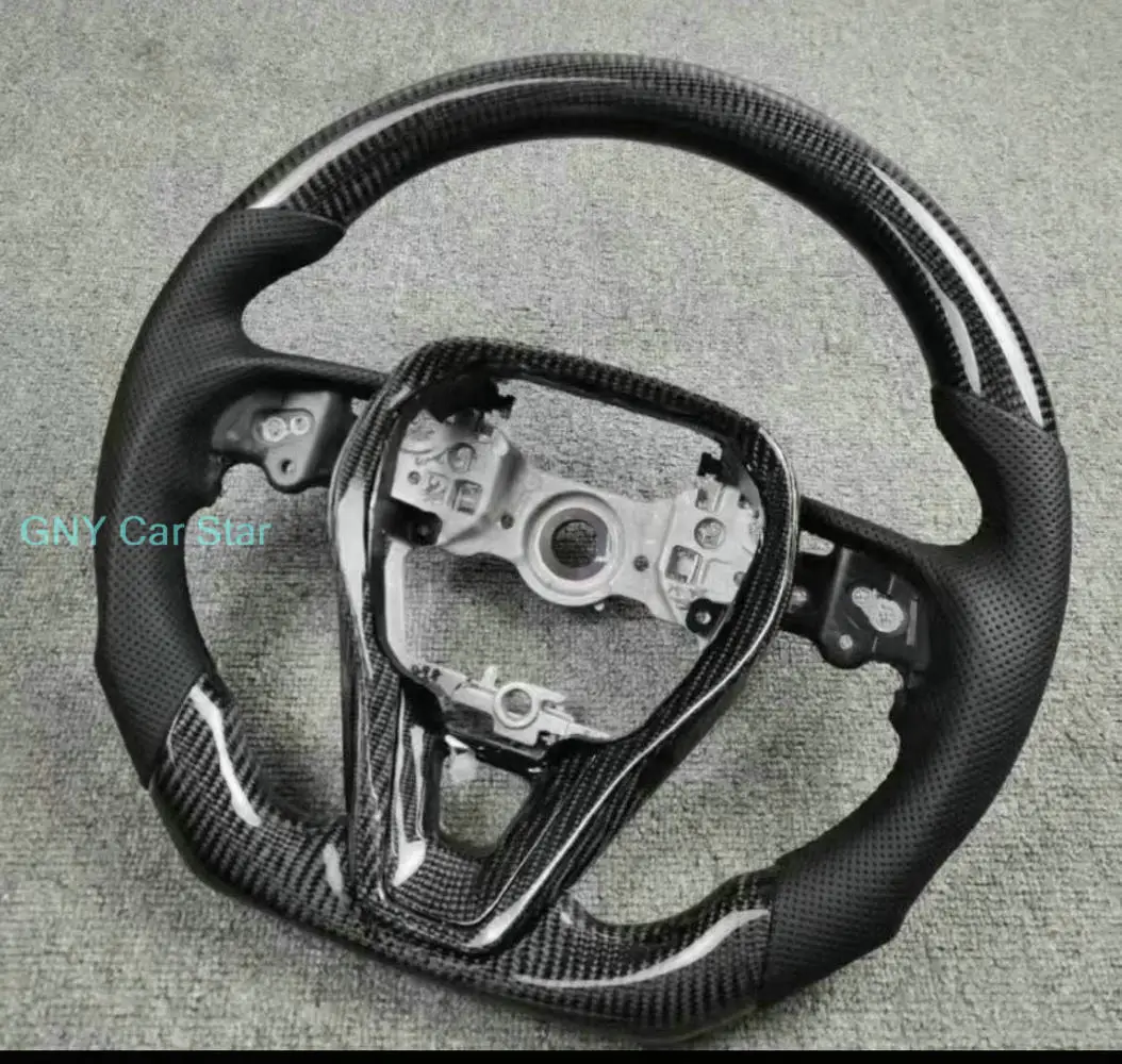 عجلة قيادة من ألياف الكربون لسيارة تويوتا أفالون كامري كورولا RAV4 ليفين 2020-2023