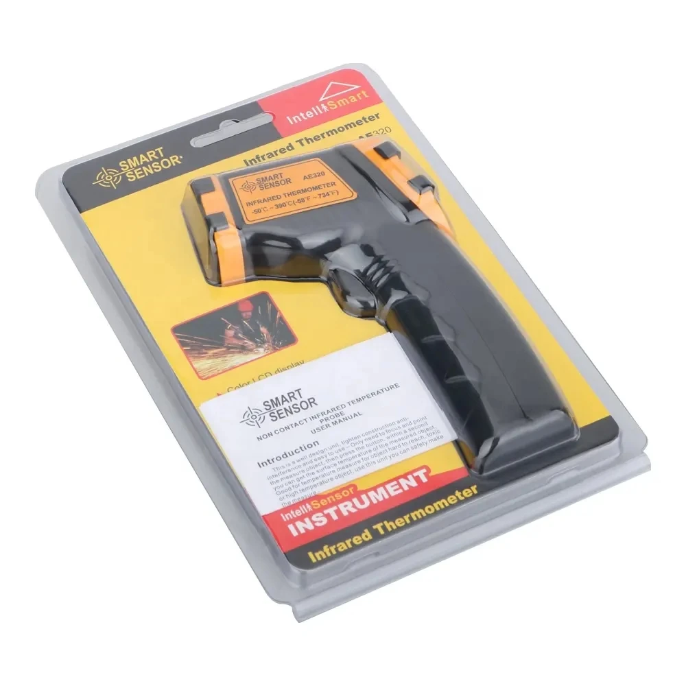 AE320 Non Contact Wireless Digital Ir Laser Infrared Temperature  Gun Thermometer For Industrial Household