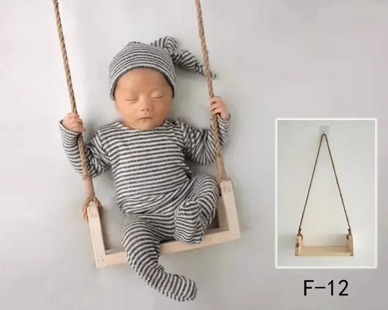 New Newborn Photography Swinging Props - Cinema 100 Days Photography Theme Flower Rope Swinging