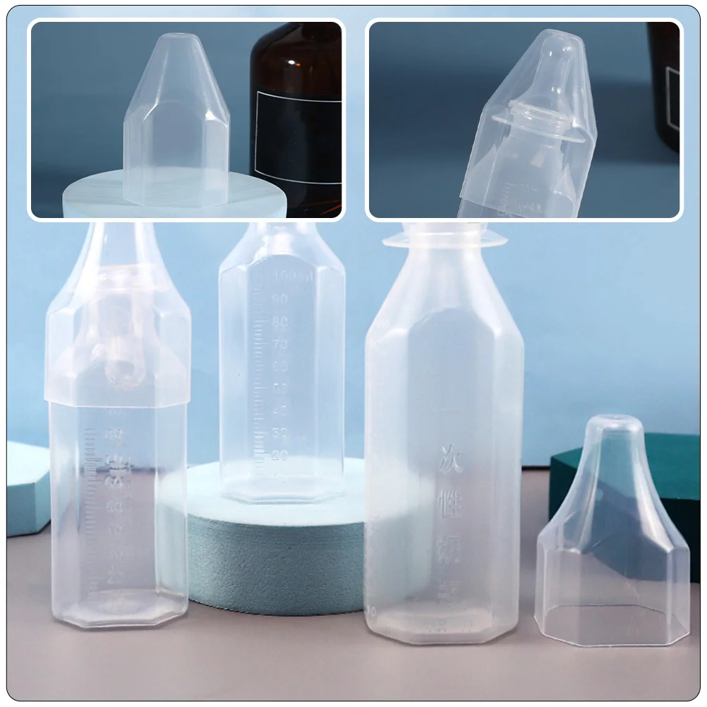 

5set Disposable Milk Bottle for Newborn Infants Feeding Portable Compact Nursing Bottle Clear Body Standard