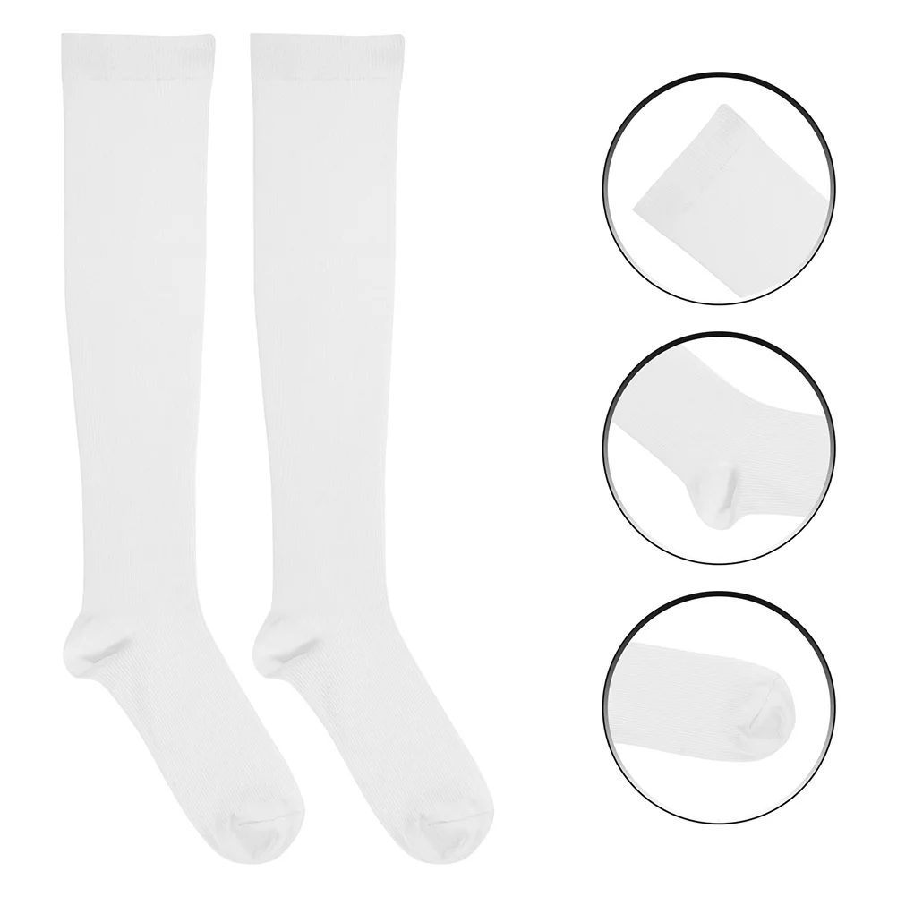3 أزواج من الجوارب الضاغطة المرنة القابلة للتنفس للرياضات الخارجية والجري والمشي لمسافات طويلة وكرة القدم والبيسبول وكرة السباق