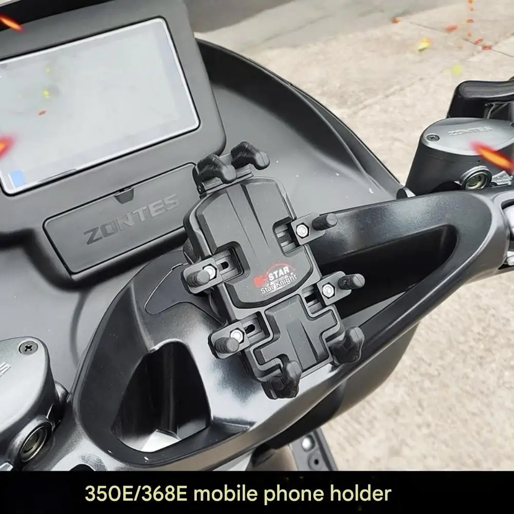 لحامل/قاعدة هاتف الدراجة النارية ZONTES 368E/K، حامل هاتف معدل 350E، مقاوم للصدمات، مضاد للاهتزاز، ملحق مضاد للسرقة.