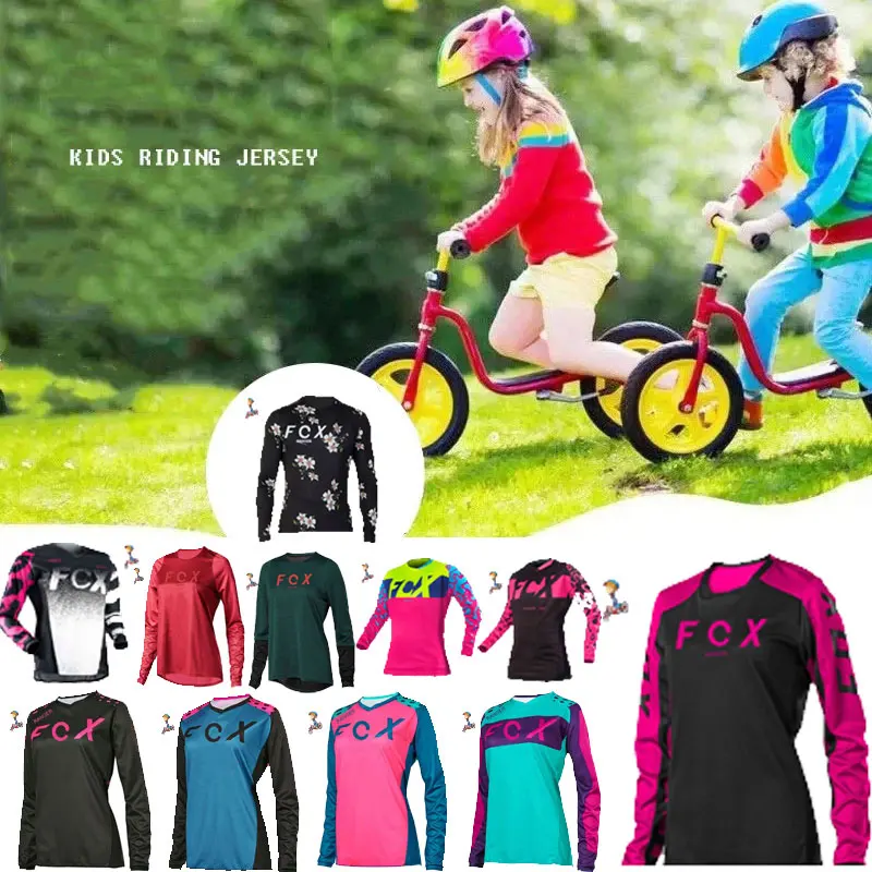 2025Kids' wear Kids' women's Downhill sweatshirt Fcx Mountain bike shirt Motocross sweatshirt Motocross Sportswear clothing Bike