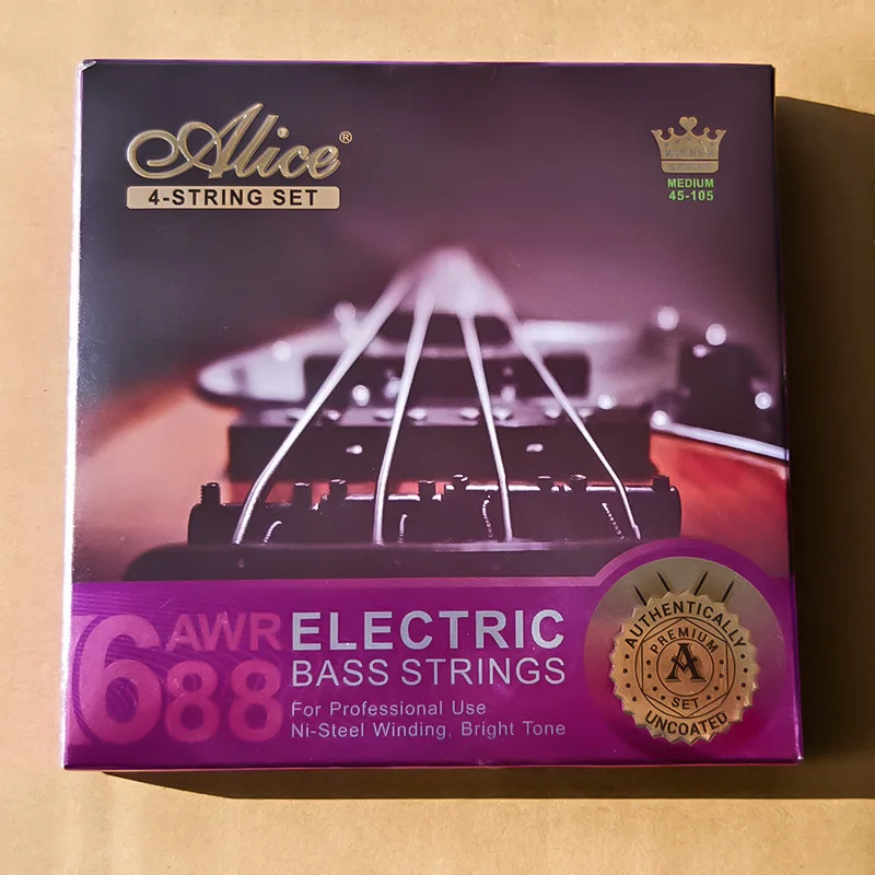 Alice Electric Bass Strings AWR68/688 Hexagonal Core Nickel Alloy Winding Set of 4/5 Strings Guitar Accessories