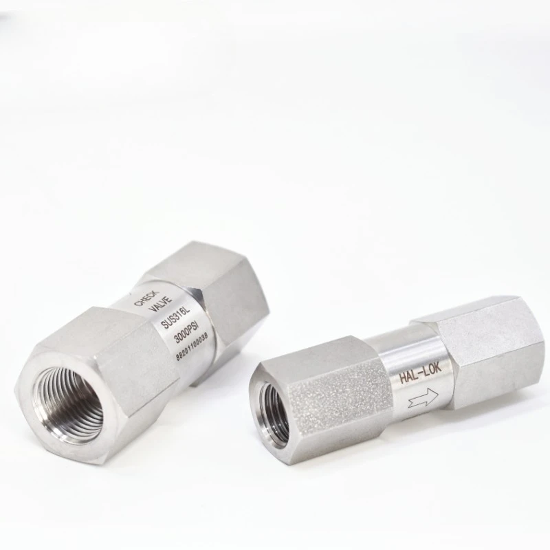

Stainless Steel Check Valve High Pressure Female NPT Check Valve 1/8in, 1/4in, 3/8in, 1 Inch