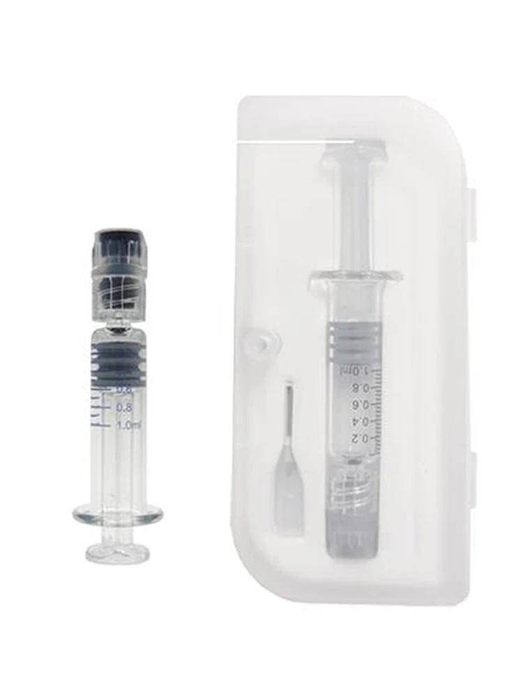 Szklana strzykawka wielokrotnego użytku, szklana strzykawka z borokrzemionka, strzykawka do samodzielnego napełniania 1 ml, odporna na wysokie temperatury