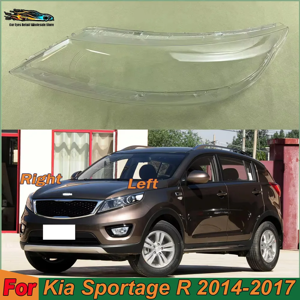 

Transparent Headlight Cover For Kia Sportage R 2014 2015 2016 2017 Lampshade Shell Headlamp Housing Durable Lens Plexiglass
