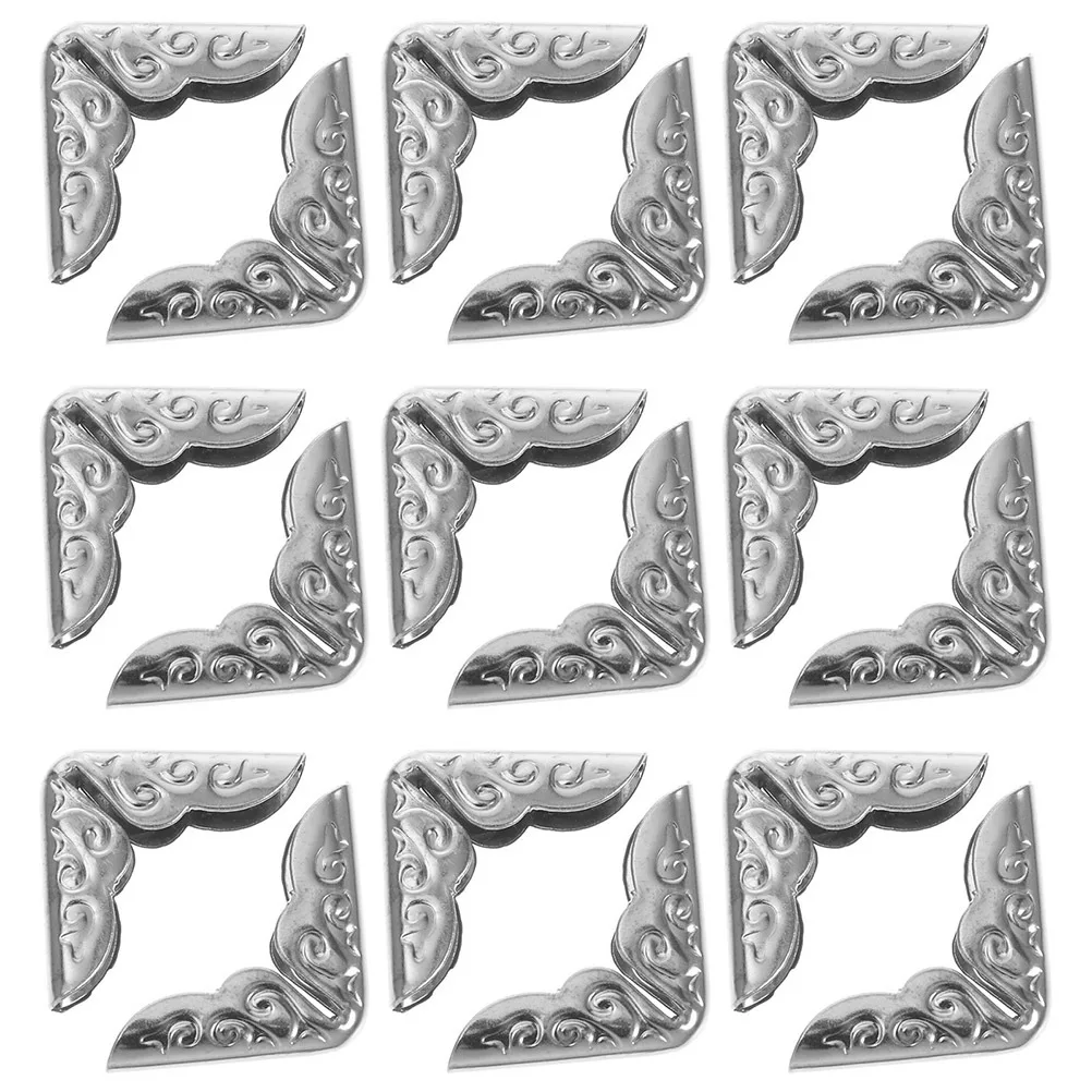 

40pcs Book Corner Protectors Metal Thickened For Photo Album Scrapbooking Folder File Jewelry Box Vintage Decorative