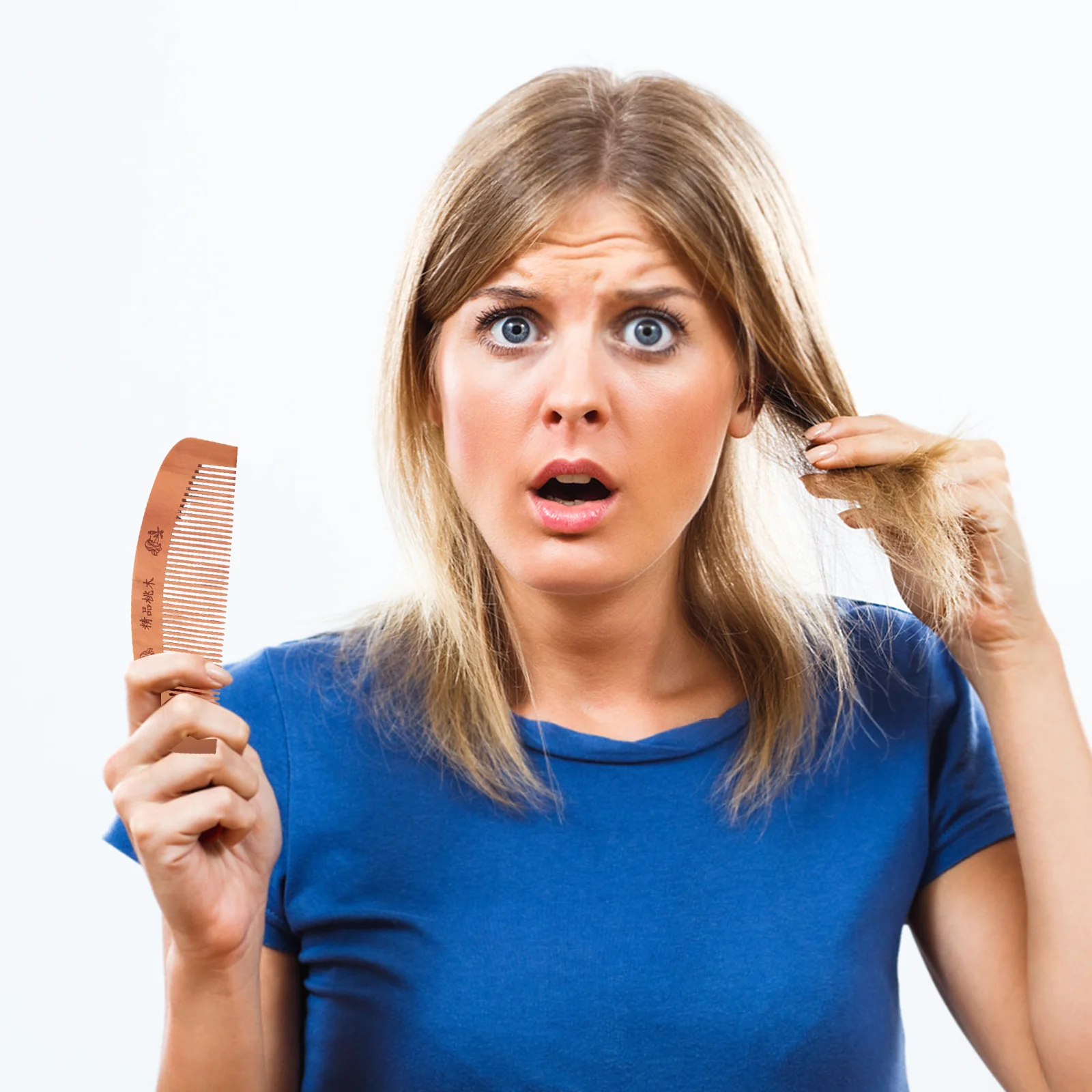 

4pcs Portable Wooden Comb Compact Wooden Hair Comb Anti-Static Hair Wood Combs For Scalp Massage Fine Wide Teeth Design