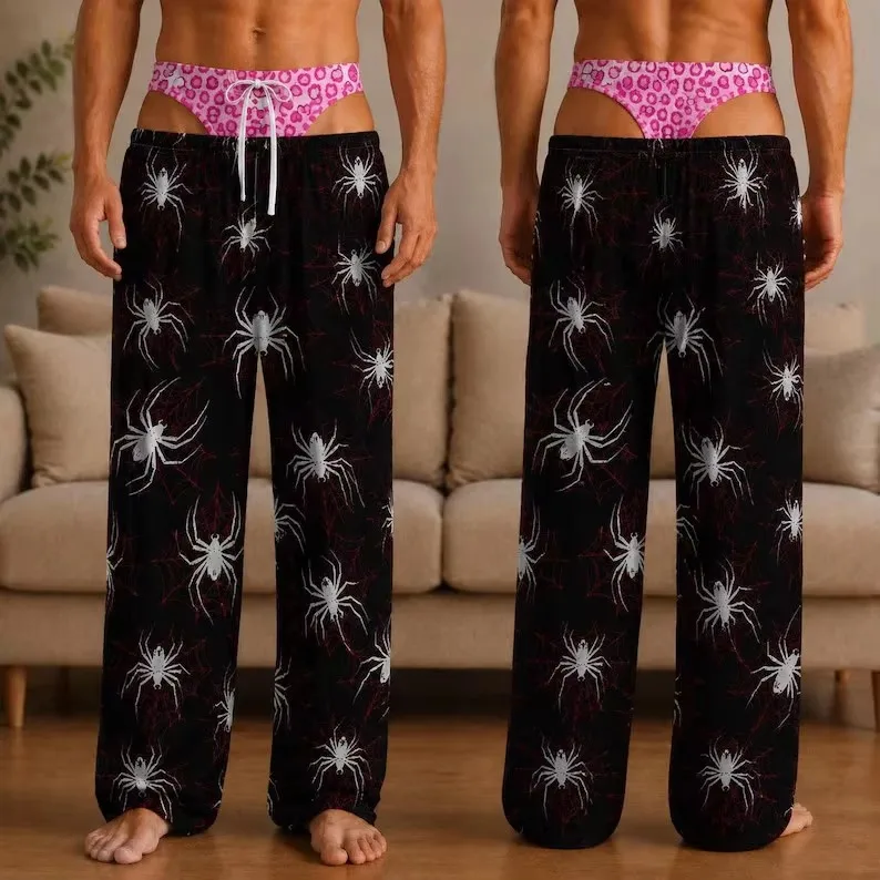 Calças de perna reta com estampa de luzes de Natal vazadas, tema de festa de Natal divertida, para homens e mulheres, roupa casual de férias.