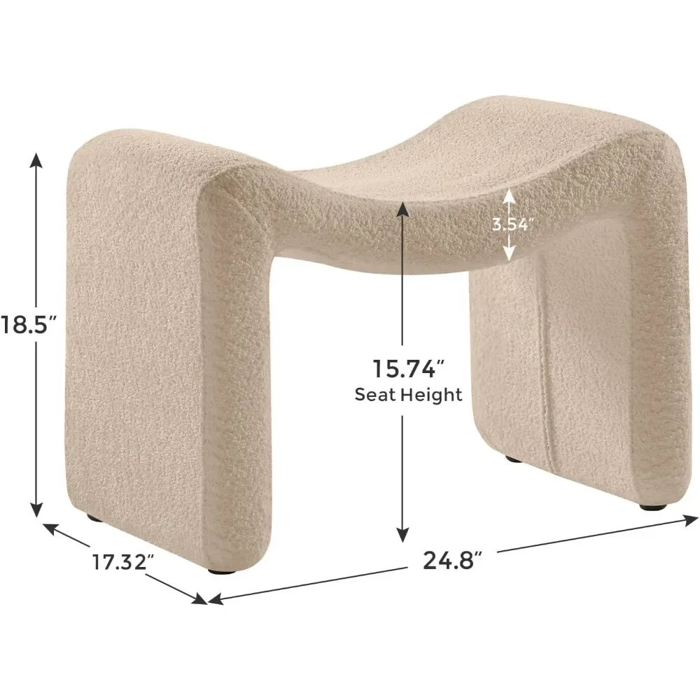 

Large Footstool Ottoman, Multi-Functional Modern Foot Stool, Sofa Footrest Extra Seating for Living Room