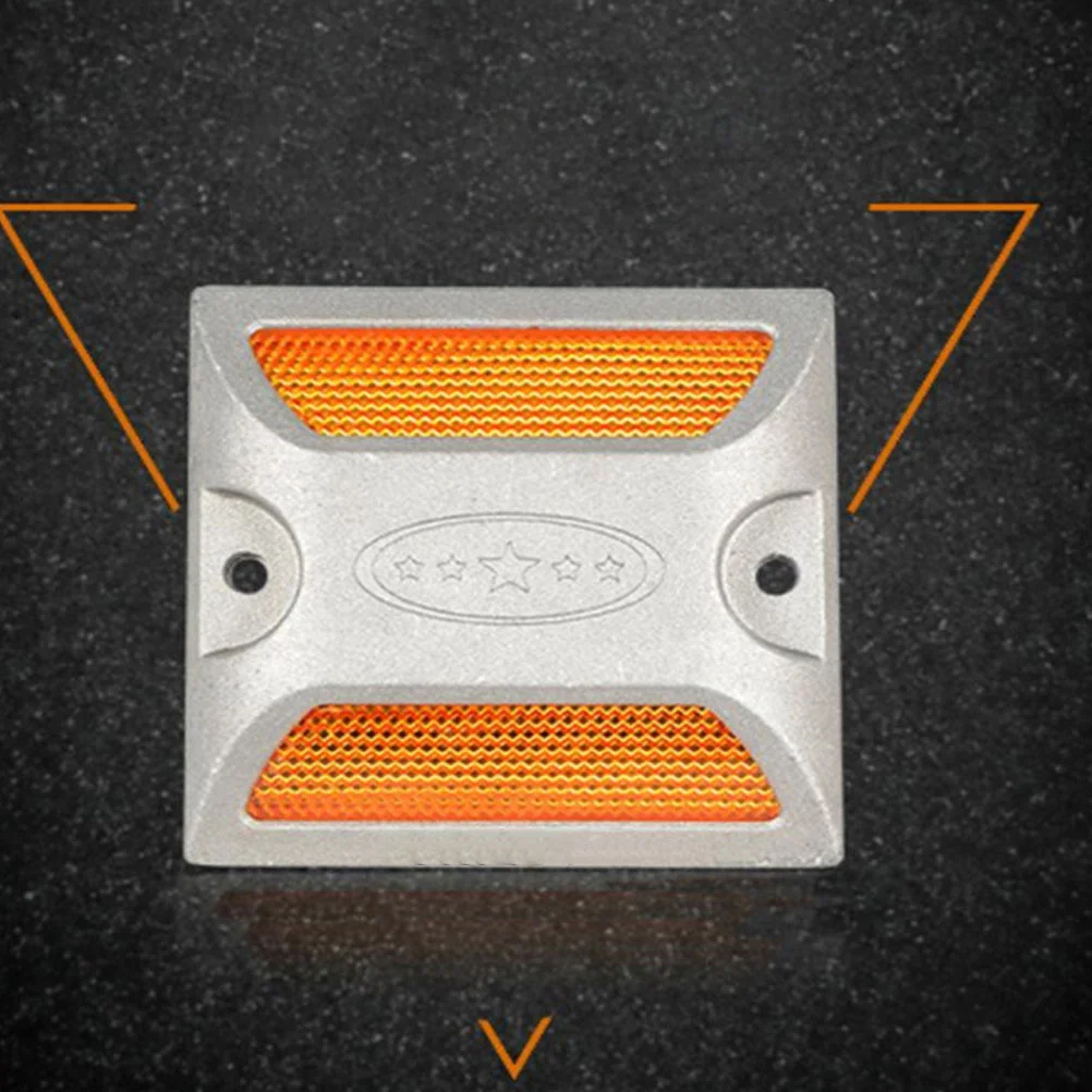 2 buah pengecoran reflektif tahan air penanda jalan reflektor olahraga menandai trotoar aluminium jalan mobil