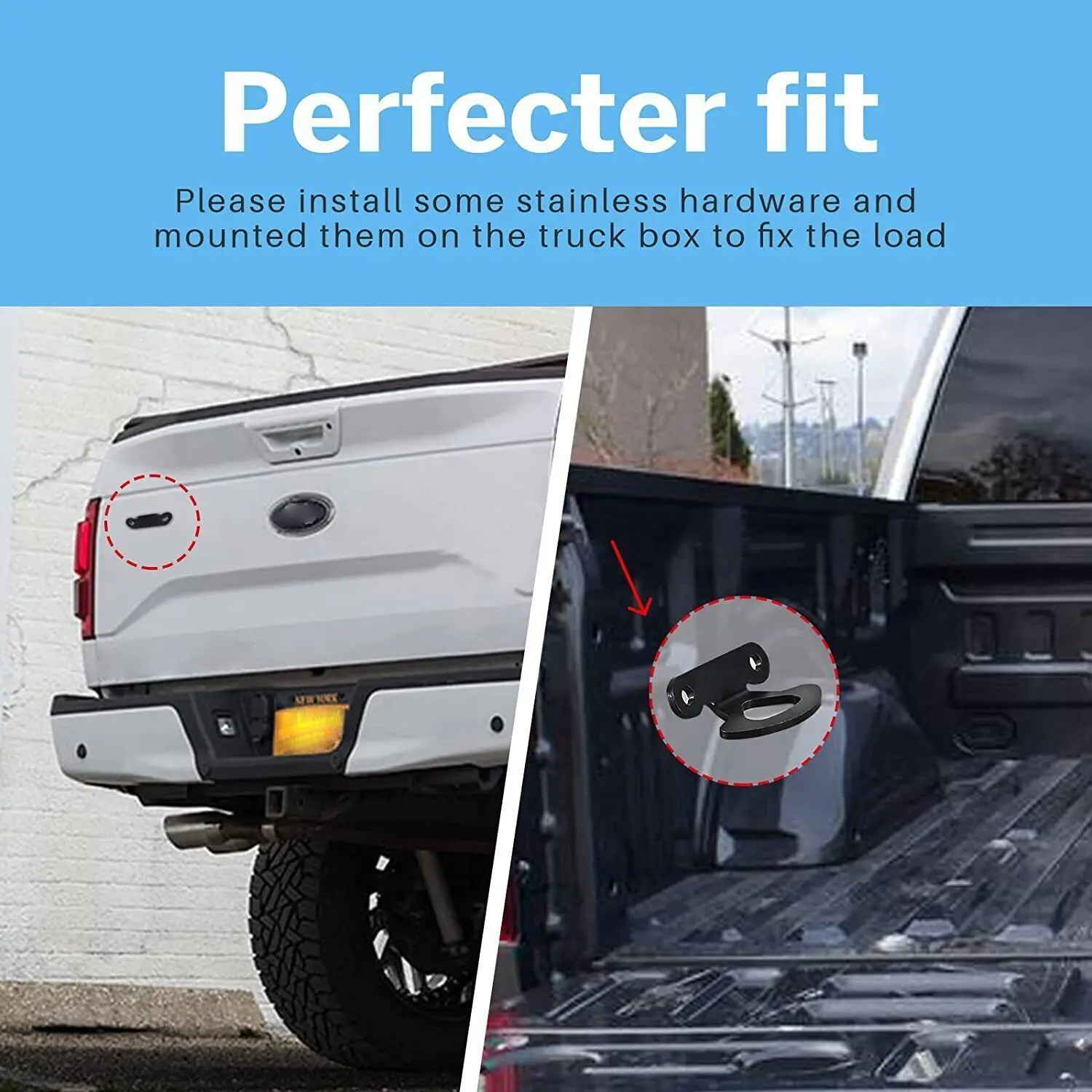 Staffa di ancoraggio per ganci di ancoraggio per letto camion per Ford F-150 2004-2015 2001-2010 Ford Explorer Sport Trac LBJ-1026