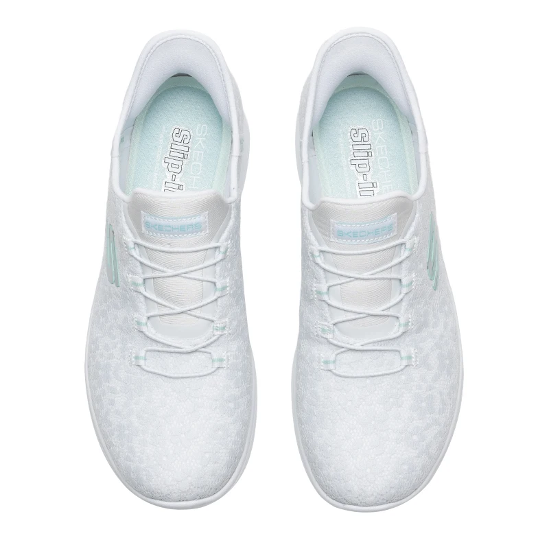 スケッチャーズ レディース カジュアルシューズ、快適、クッション性、通気性、デイリートラベルシューズ 150125-Wht