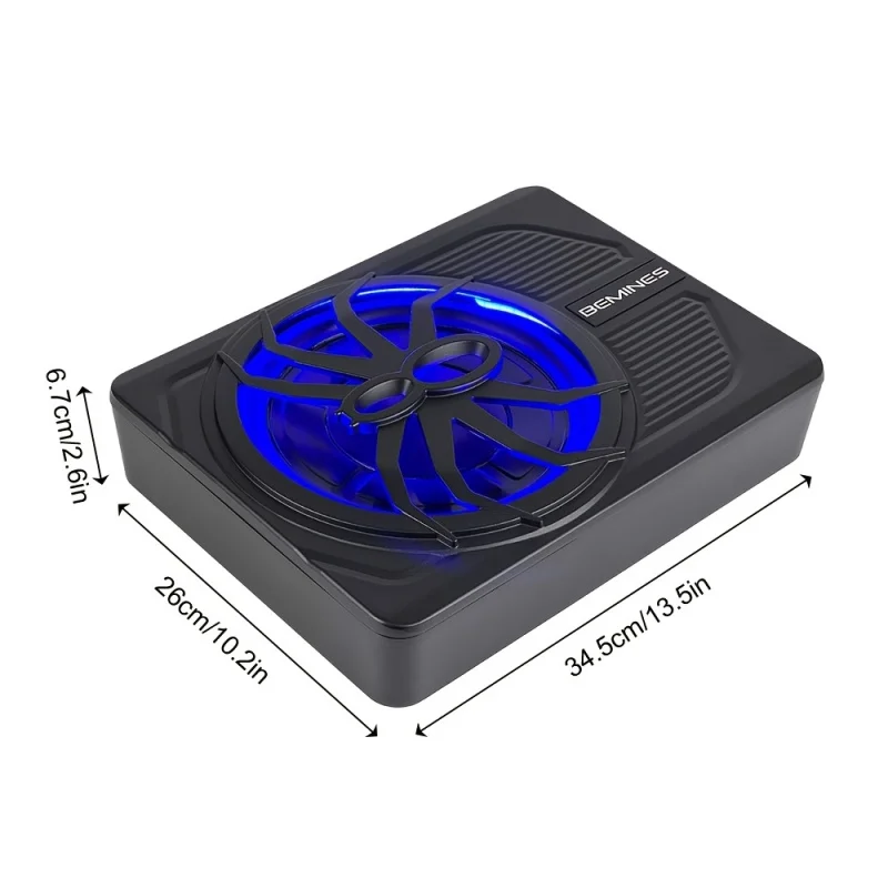 10Inch With blue light,Ultra-thin car subwoofer Car seat subwoofer,Car-mounted active subwoofer,Car modified subwoofer，Can be pl