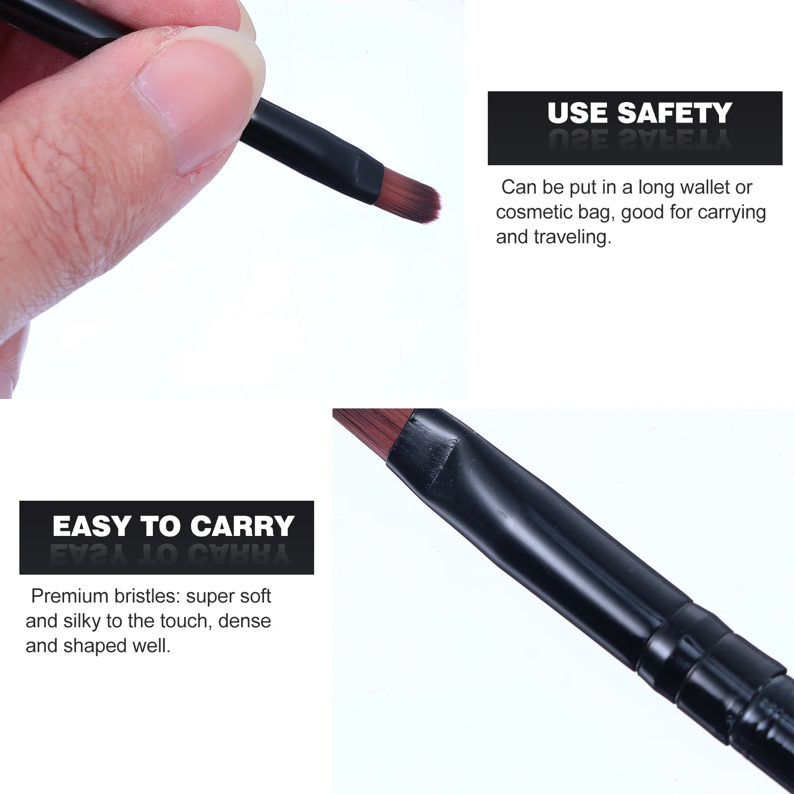 

50Pcs Premium Bristles Lip Gloss Applicator Makeup Brush Comfortable Handle Daily Use Lip Brush Lipstick Applicator