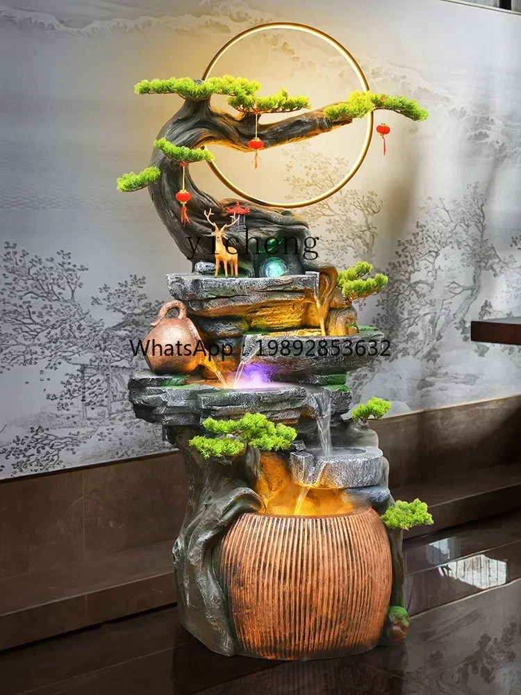 v4 Flowing water ornament living room making money corner entrance courtyard landscape small fish pond fountain