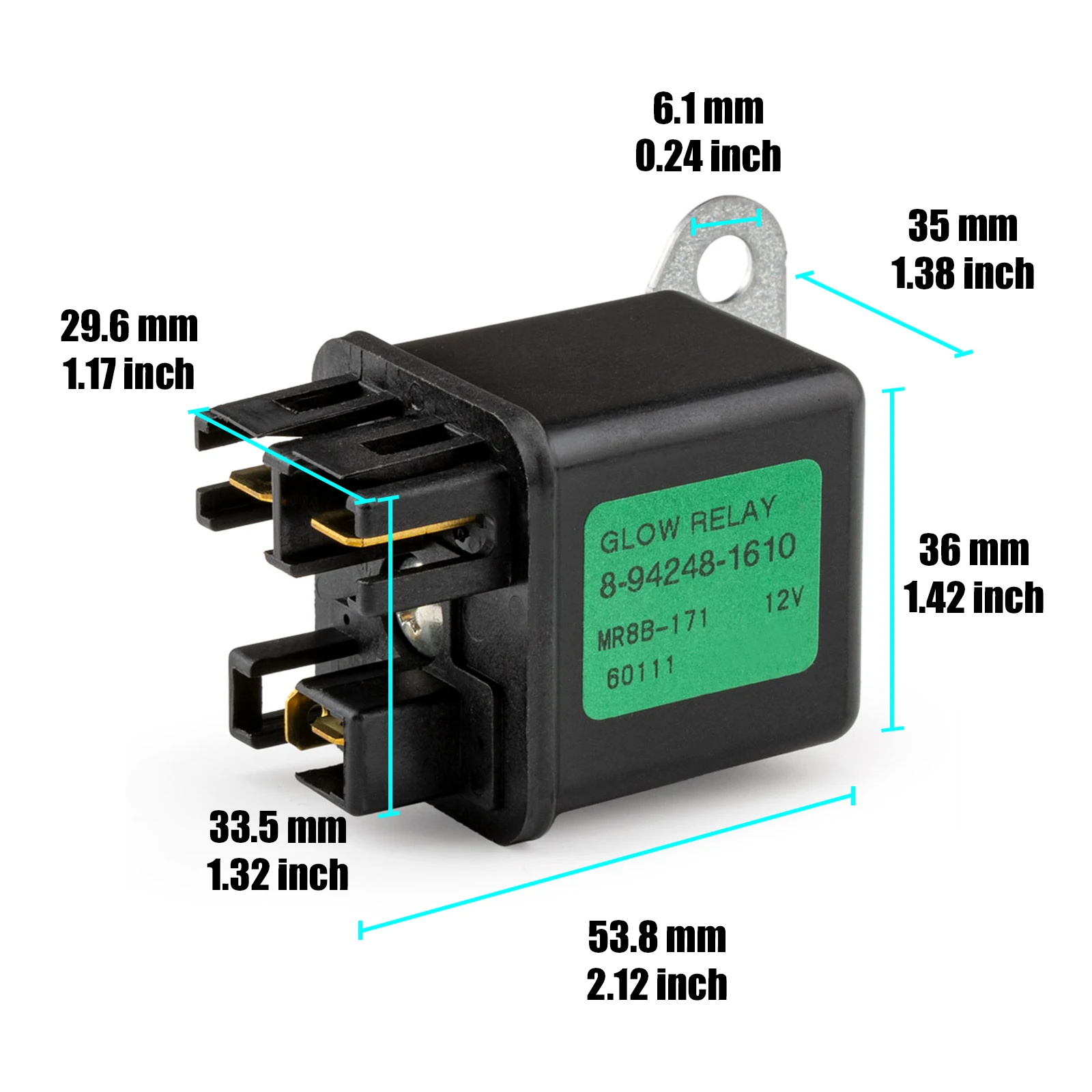 8942481610 Mover Parts Preheating Relay Glow Plug For Nissan For Kubota Yanmar For Isuzu Hitachi ZAXIS50U ZAXIS40U 8-94248-1610