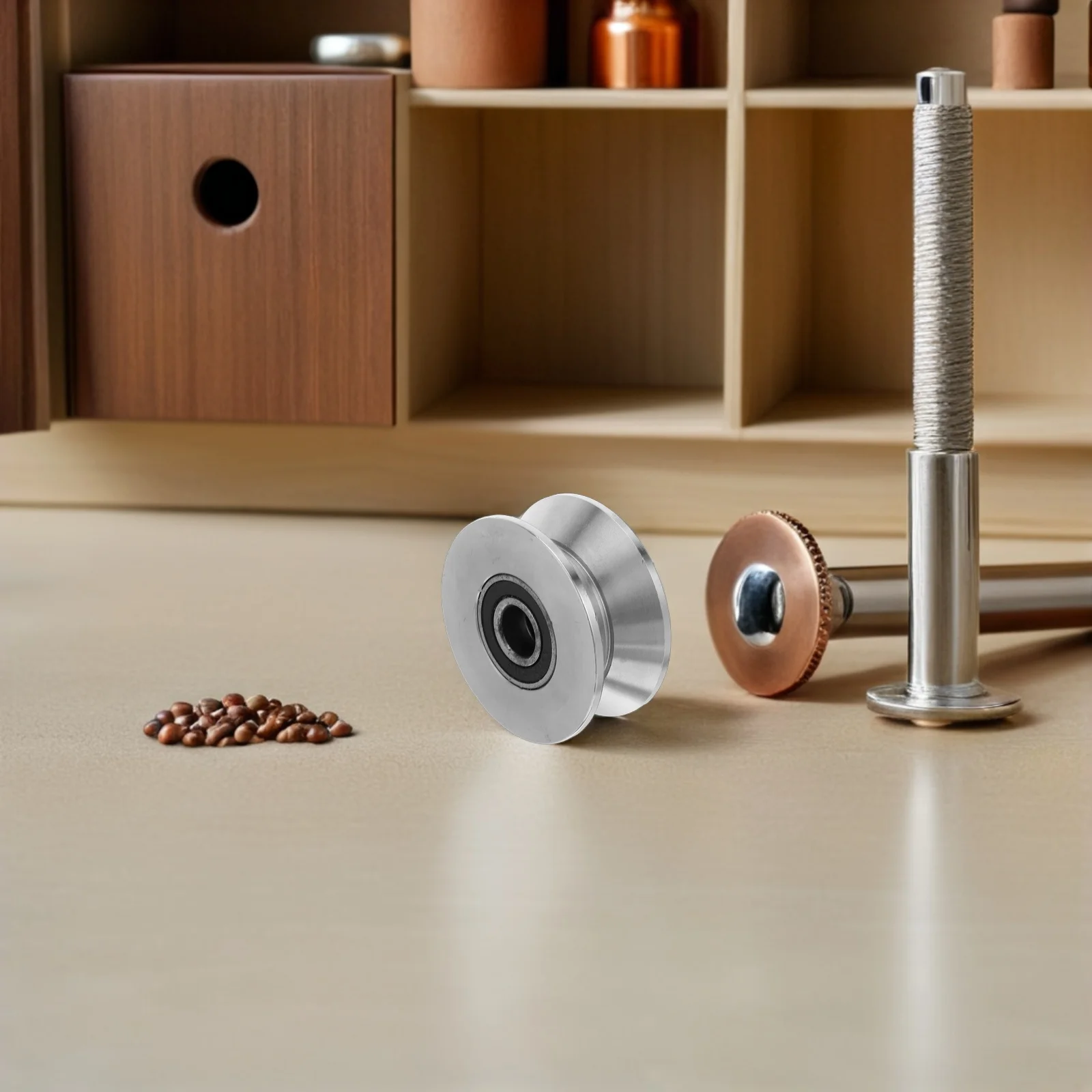 

Metal Guiding Wheel with Precision Bearing - Rust Resistant U Groove Sliding Door Pulley for Barn Garage Wardrobe Door System