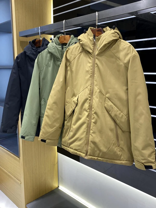 

aphene Self-Heating Thiened Outdoor Men's Cotton Jaet Windproof Waterproof Winter Warm Hooded Coat Youth Faion Polyes...