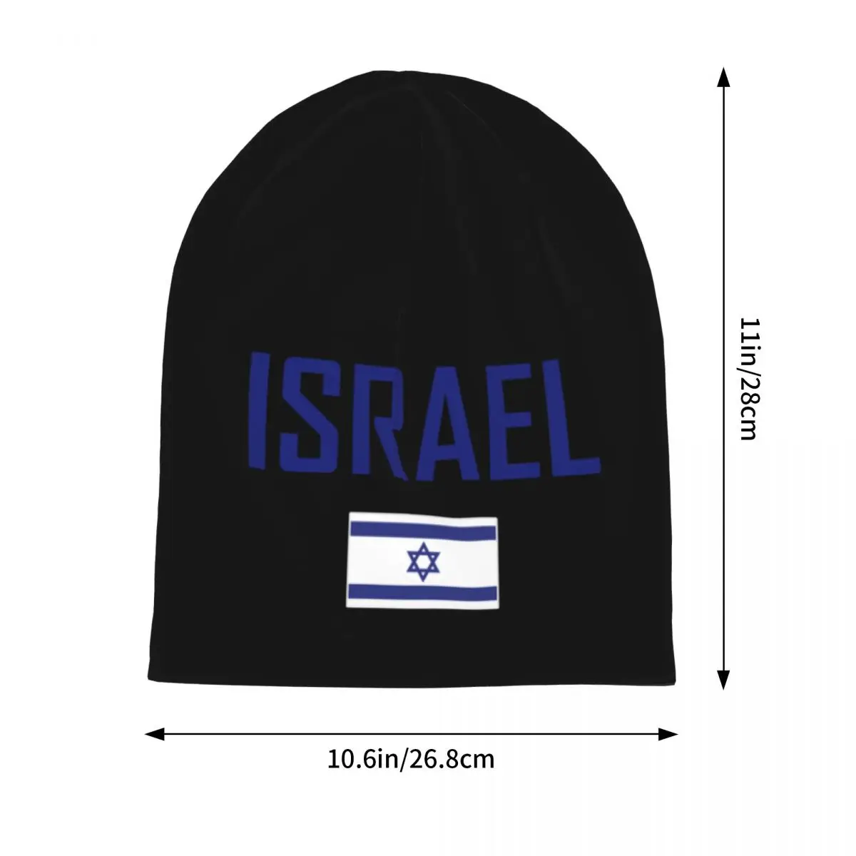 ISRAEL Flag Warm Knitted Cap Hip Hop Bonnet Hat Autumn Winter Outdoor Beanies Hats for Unisex Adult