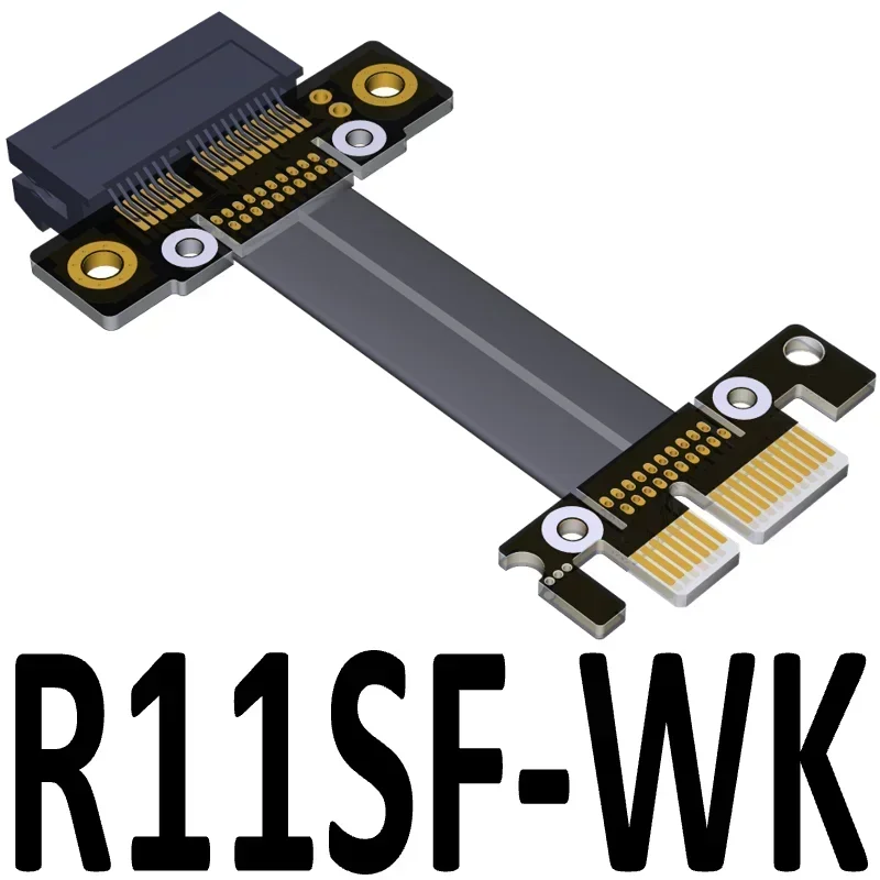 Adaptador de Extensão PCI-E PCI Express 1X para Slot 1X, Cabo de Extensão de 8Gbps X1 com Conector Dourado para Mineração de BTC