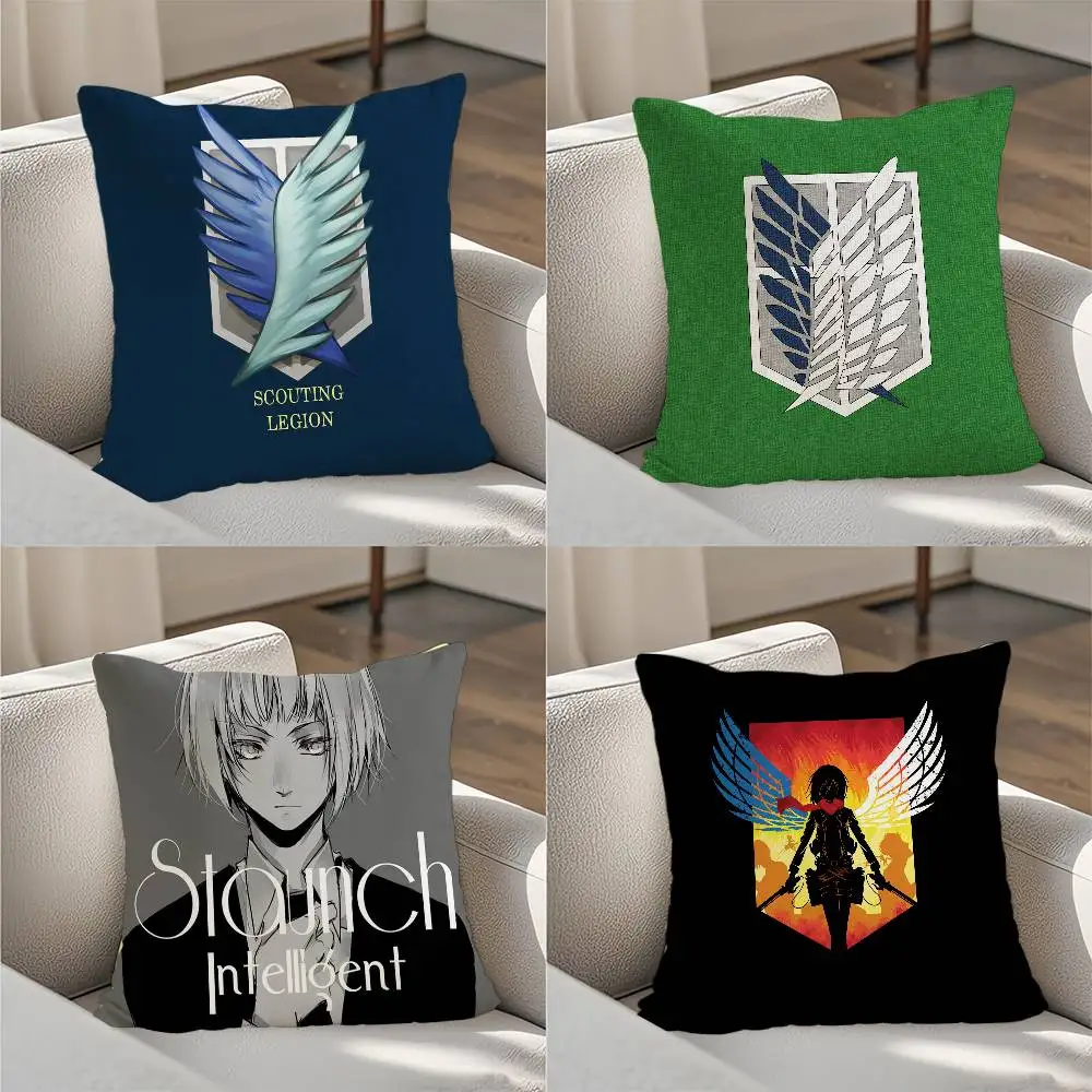 

Attack On Titan Pillow Case Luxury Double-sided For Car Pillows 45x45 Cushions Cover Home And Decoration Sofa Pillowcase 50x50