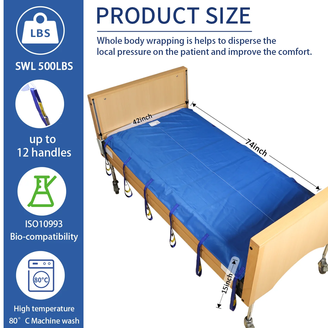 

Ehucon Многоразовые Защитные Перчатки-Фиксаторы для Деменции с Застежкой-Молнией - Защита Рук Пожилых Пациентов, Моющиеся Митенки Безопасности