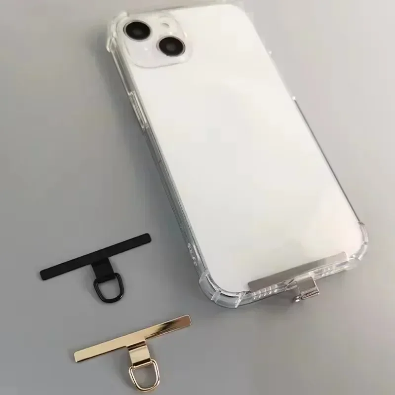 4/1PCS Ultra-thin Stainless Steel Phone Tether Patch Gasket Cellphone Strap Parts Replacement Lanyard Safety Connect Piece - view 5