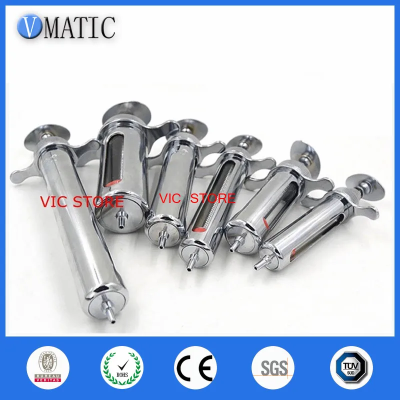 Free Shipping Quality 10cc/ml Metal Syringe Stainless Steel Metal Syringe