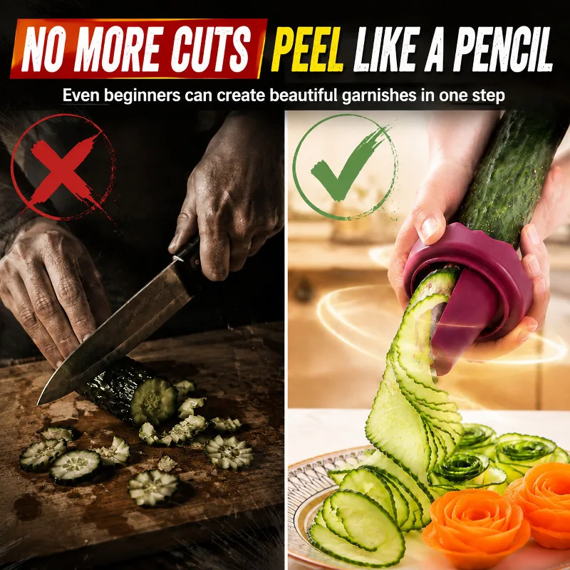 JMY - Rose-Shaped Fruit And Vegetable Roller/Cutter