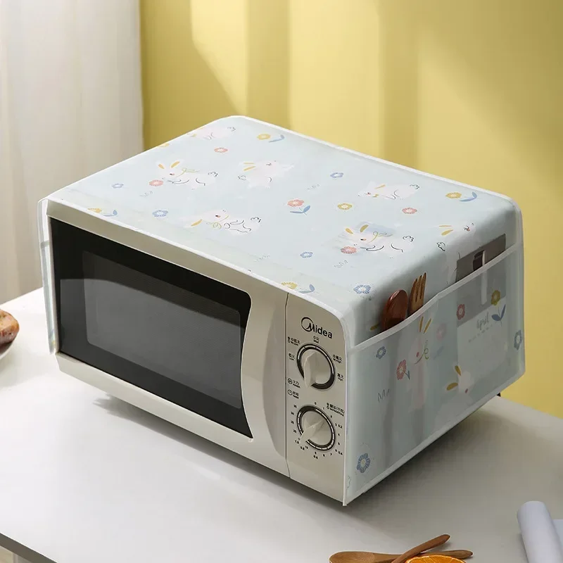 

Waterproof Microwave Oven Covers Side Storage Pockets Smooth Surface Multi-color Kitchen Hood Household Appliances New