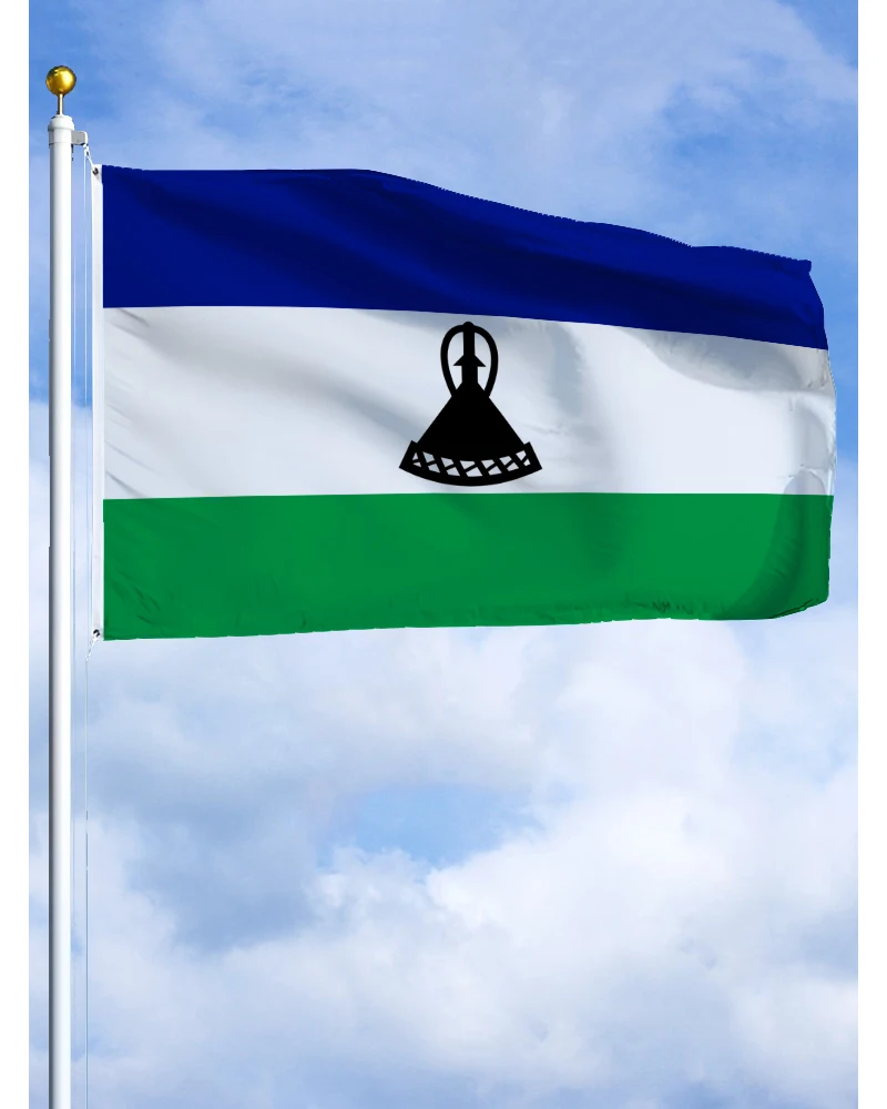 60×90 90x150 120×180CM Lesotho Emblem Flag Polyester Printed Banner Tapestry For Decor