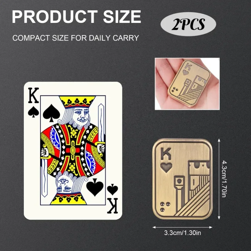 EDC Push Slider Metal Fidget Stress Resistant Toy Rotating Finger Poker Relieves Anxiety Portable ToyS Game Pop Magnetic Slider