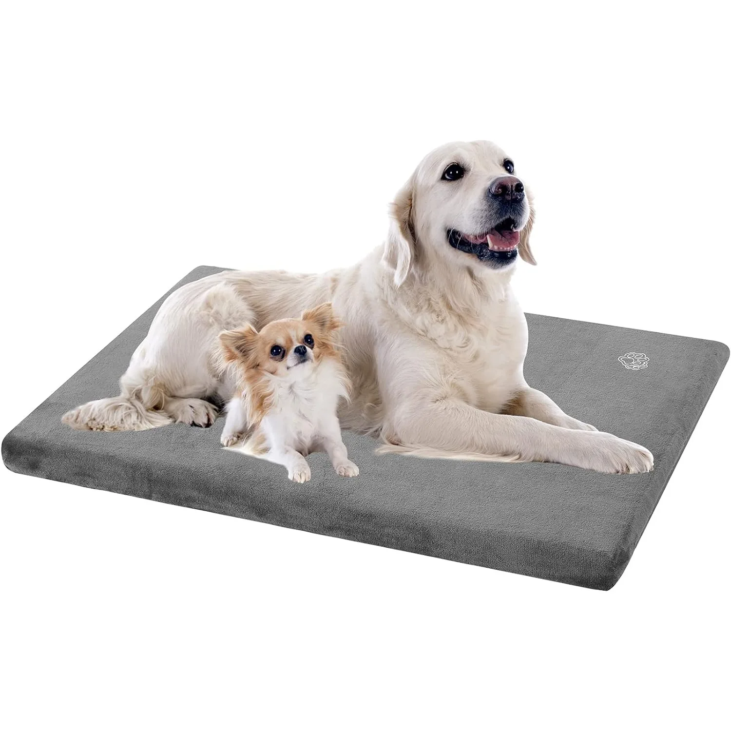 

EMPSIGN Stylish Dog Bed Mat Dog Crate Pad Mattress Reversible (Cool & Warm) Water Proof Linings Removable Machine Washable Cover