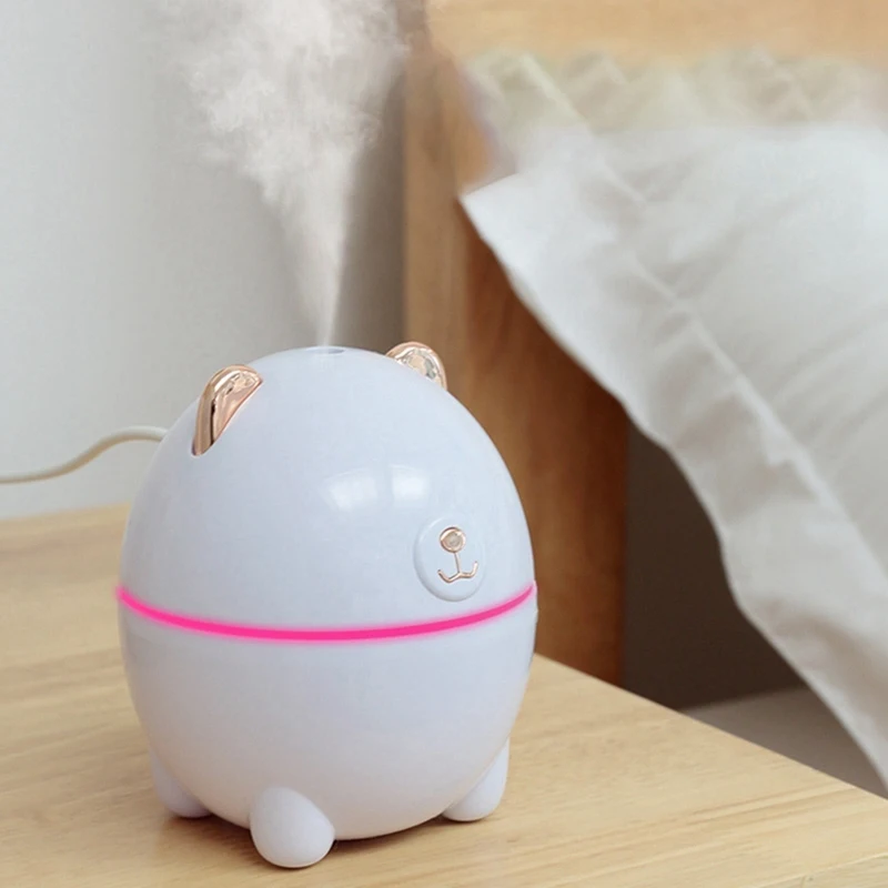 Air Humidifier Cute Pet Mini Household Small Aromatherapy Car Creativity Bear USB Humidifier LED Night Lamp