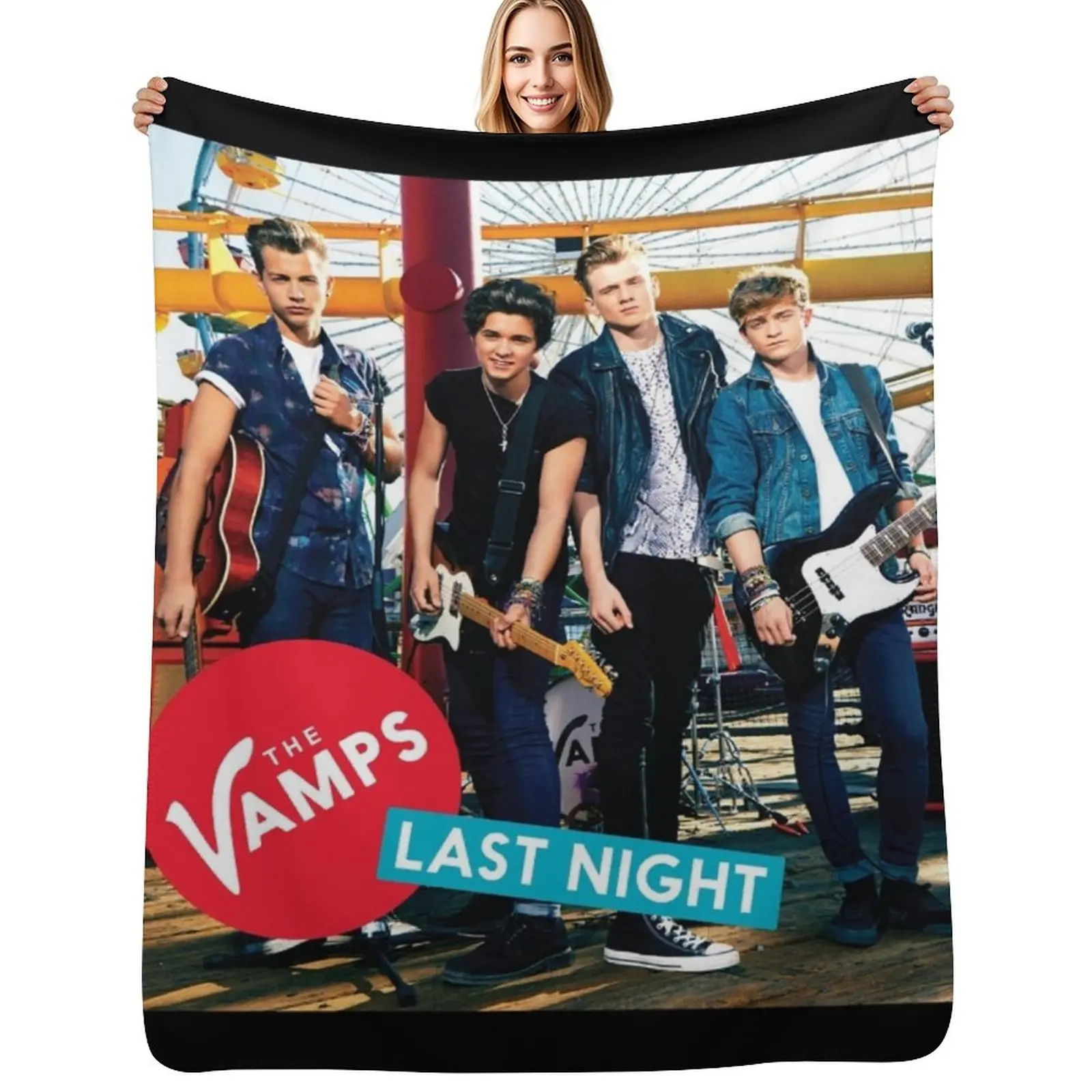 

Last night Throw Blanket Flannels anime Fashion Sofas Blanket