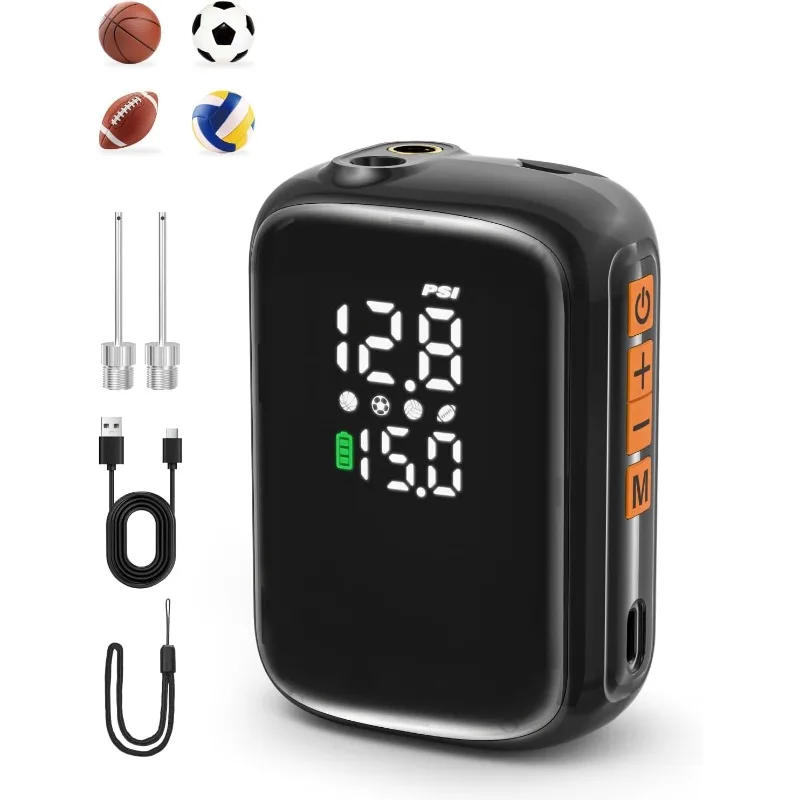 

Pumteck AP1-M Electric Ball Pump: Portable Sports Automatic Ball Air Pump with Digital Precise Pressure Gauge