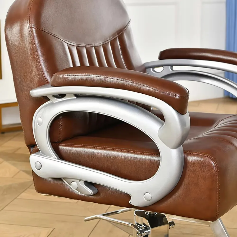 Silla de peluquero de lujo estética, Silla de salón de moda cómoda y delicada, diseño ergonómico, muebles de salón Barberiav