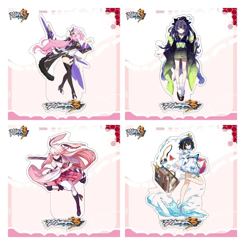 Honkai Impact 3 Anime Figures Raiden Mei Elysia Yae Sakura Acrylic Stands Model Christmas Plate Desk Decor Prop Fans Gift 15CM