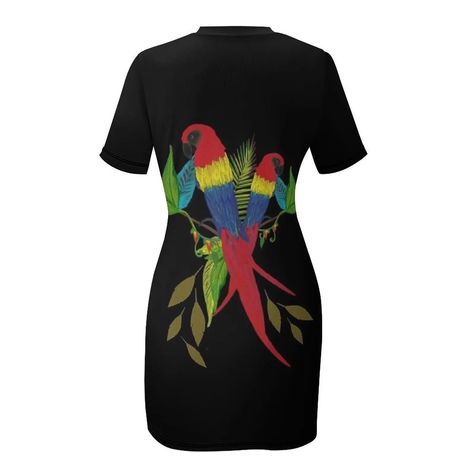 Animal Guacamaya - Parrot T-Shirt Short Sleeved Dress women long dresses dress dresses women party dresses