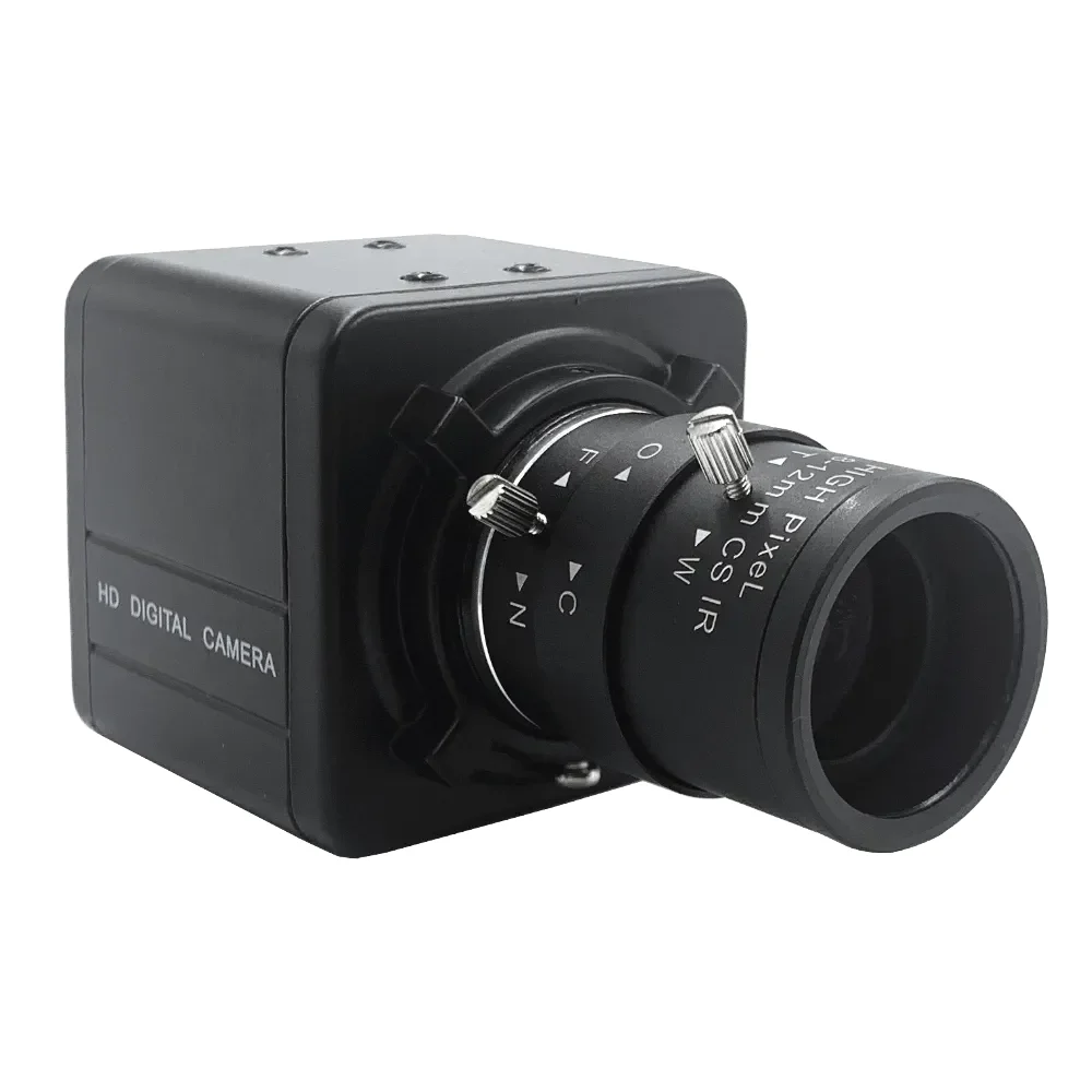 

Global Shutter 1080P 2.0MP Mini USB Camera 1920*1080 272fps 1/2.8\" CMOS Color Webcam 2.8-12mm CS Varifocal Lens 650nm IR-Filter