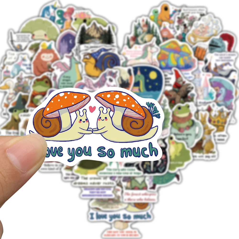 50 قطعة ملصقات ملهمة للحكاية الخيالية حقيبة الكمبيوتر المحمول القرطاسية القهوة سكرابوكينغ الديكور الأمتعة الكتابة على الجدران ملصق ﻿