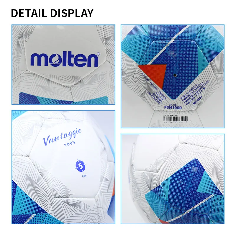 2024 Molten Soccer Ball Official Size 5 Size 4 Machine-stitched TPU Material Sports Outdoor Match Training Soft Touch Football